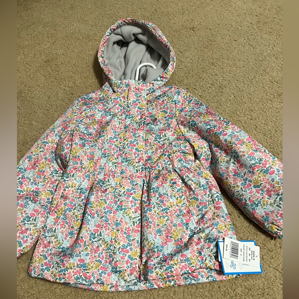 Carter’s 3T flower jacket, girls new tags, light jacket